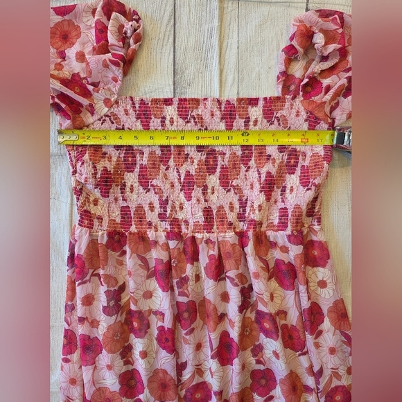 Aritzia Wilfred Plus Size 2X Grace Floral Smocked Dress Lined Boho Cottagecore - Picture 10 of 10